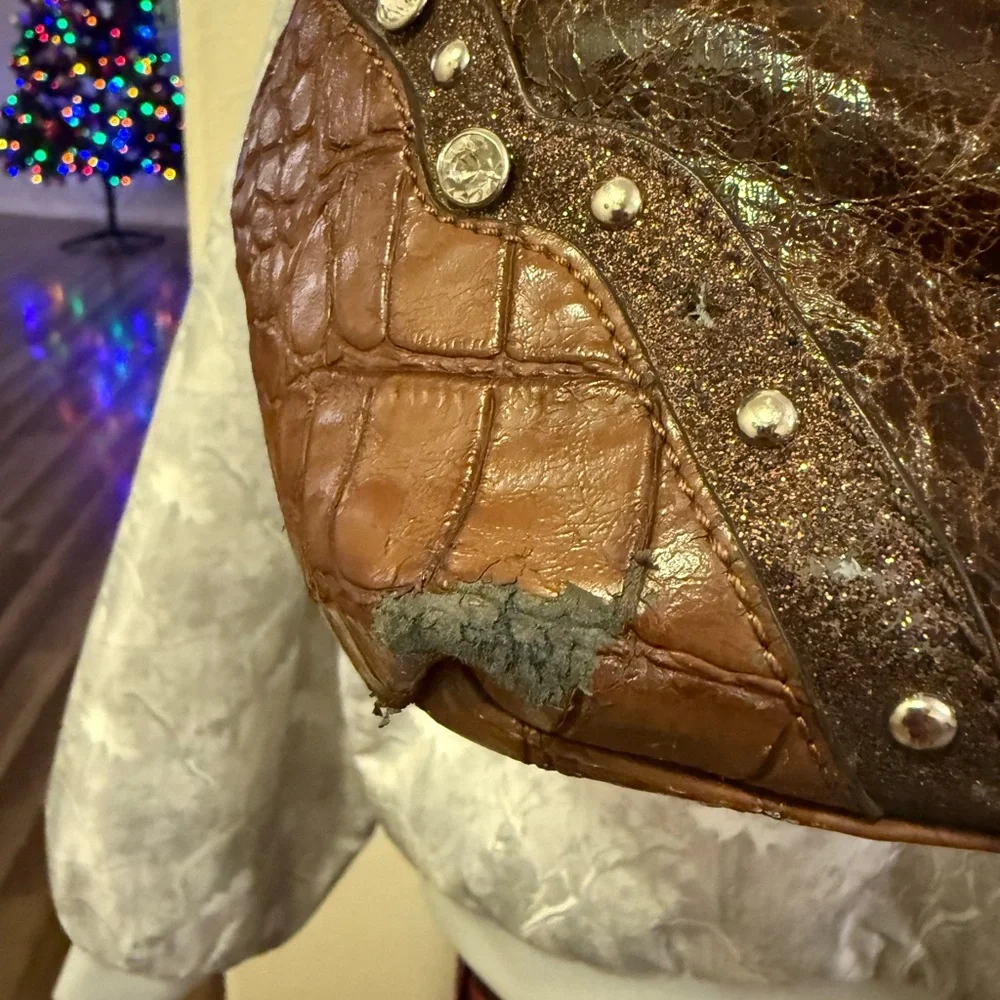 Blazin Roxx Brown Embossed Shoulder Bag - Picture 11 of 11
